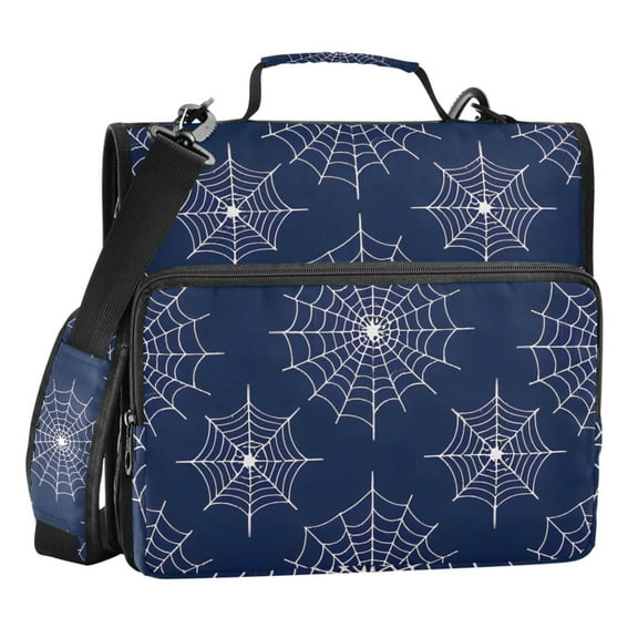 ALAZA Zipper Binder Spider Web 3 Ring Trapper Keeper File Folder Organizer Bag
