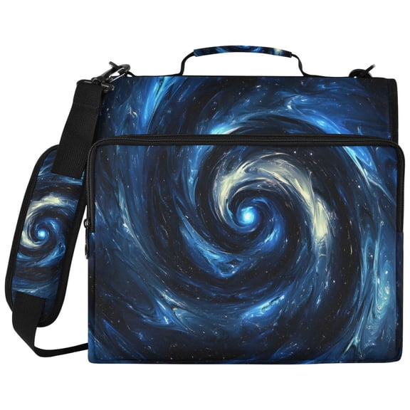 ALAZA Zipper Binder Spiral Starry Sky Pattern 2 inch 3 Ring 500 Sheet Capacity Trapper Keeper File Folder Organizer Bag