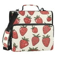 thumbnail image 1 of ALAZA Zipper Binder Strawberry 3 Ring Trapper Keeper File Folder Organizer Bag, 1 of 8