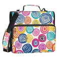 thumbnail image 1 of ALAZA Zipper Binder Texture Circle 3 Ring Trapper Keeper File Folder Organizer Bag, 1 of 8