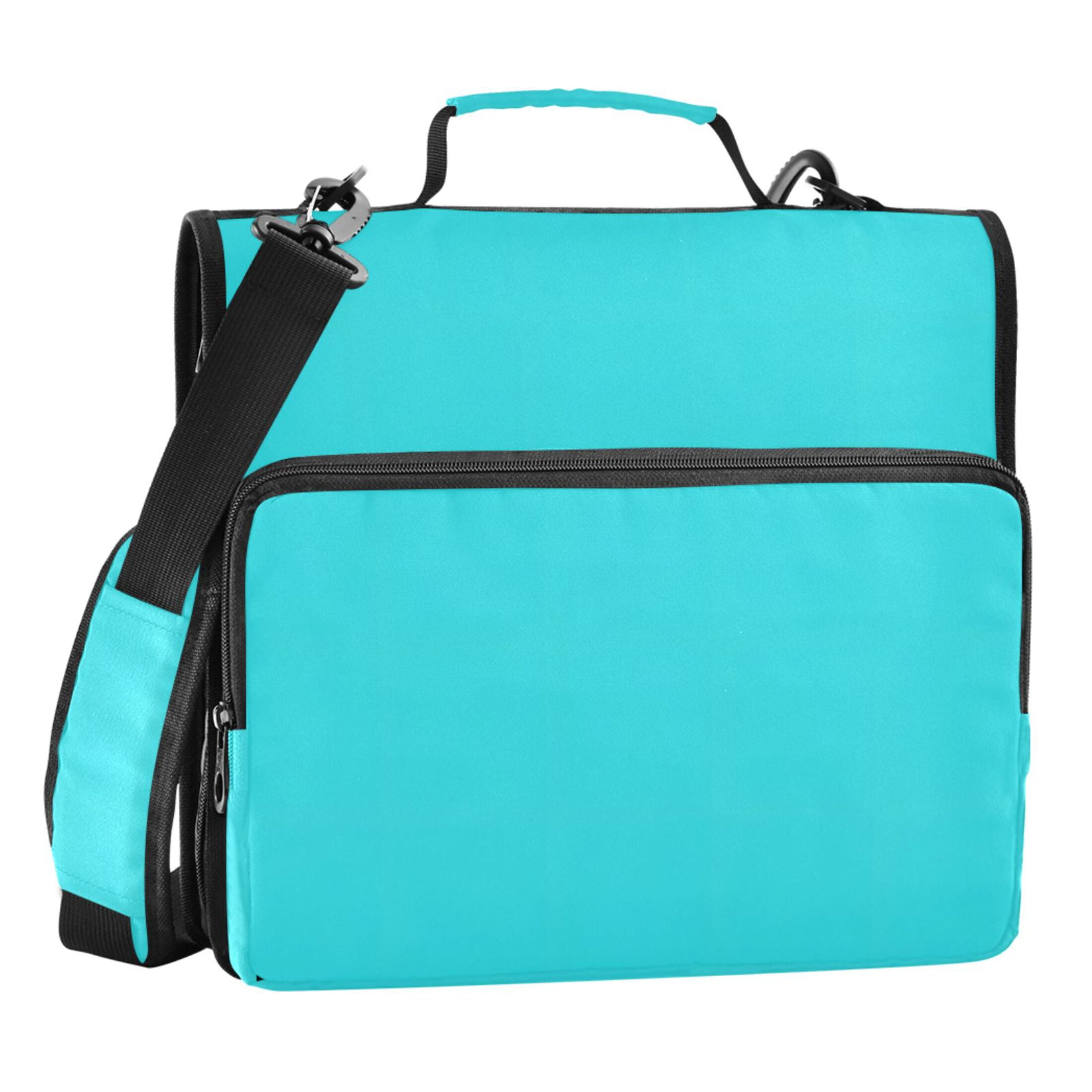 ALAZA Zipper Binder Turquoise 3 Ring Trapper Keeper File Folder Organizer Bag