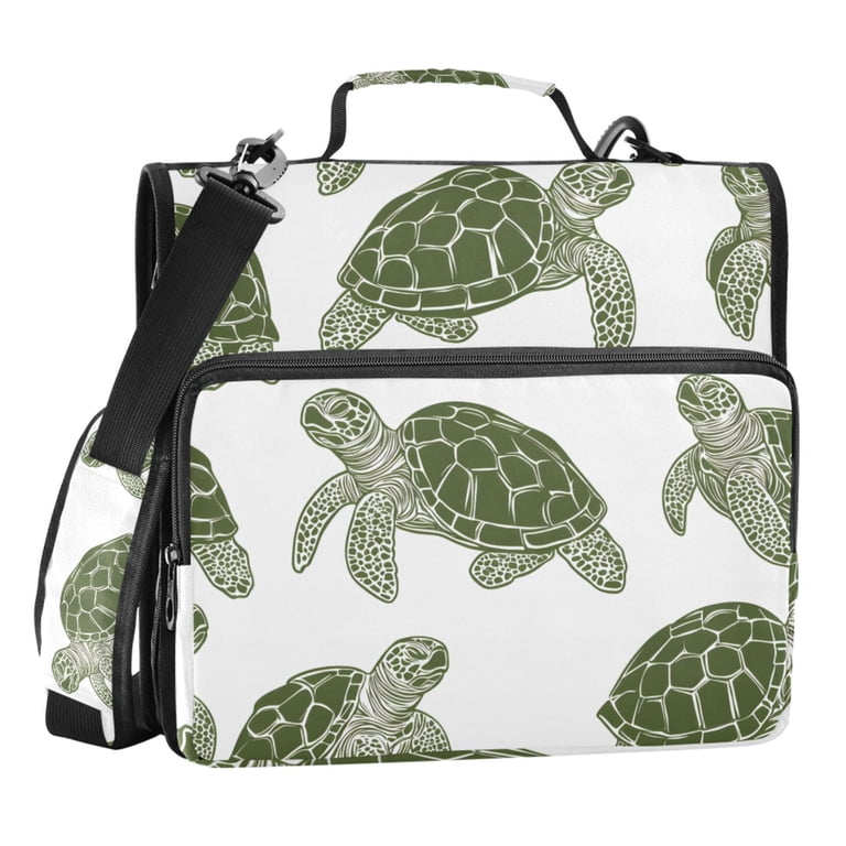 ALAZA Zipper Binder Turtle Retro 3 Ring Trapper Keeper File Folder