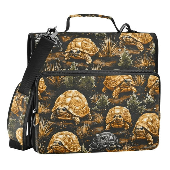 ALAZA Zipper Binder Turtles 3 Ring Trapper Keeper File Folder Organizer Bag