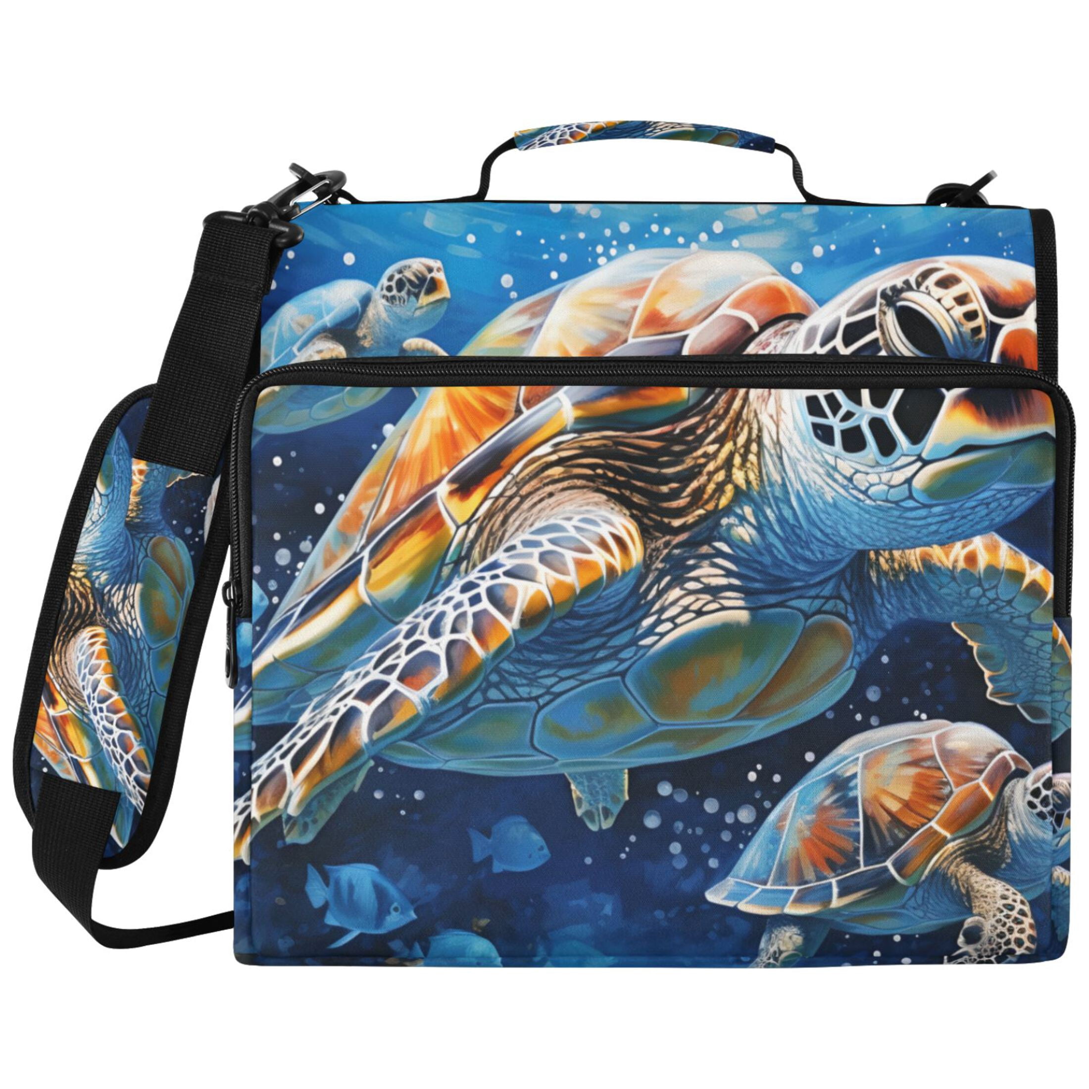ALAZA Zipper Binder Turtles in Ocean Pattern 2 inch 3 Ring 500 Sheet ...