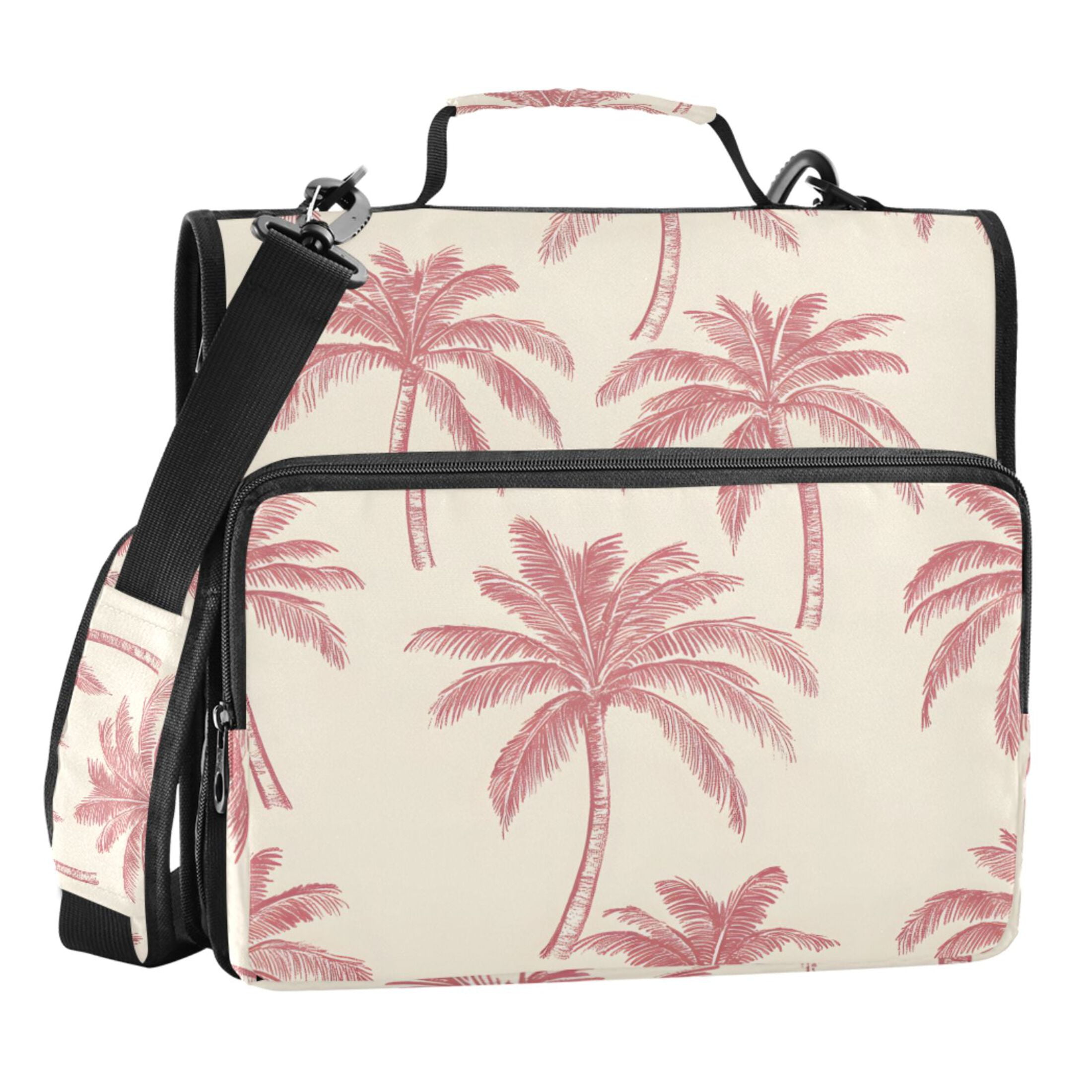 ALAZA Zipper Binder Vintage Coconut Palm Tree 3 Ring Trapper Keeper File Folder Organizer Bag