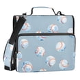 thumbnail image 1 of ALAZA Zipper Binder Watercolor Baseballs 3 Ring Trapper Keeper File Folder Organizer Bag, 1 of 8