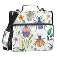 thumbnail image 1 of ALAZA Zipper Binder Watercolor Ladybugs Leaves 3 Ring Trapper Keeper File Folder Organizer Bag, 1 of 8