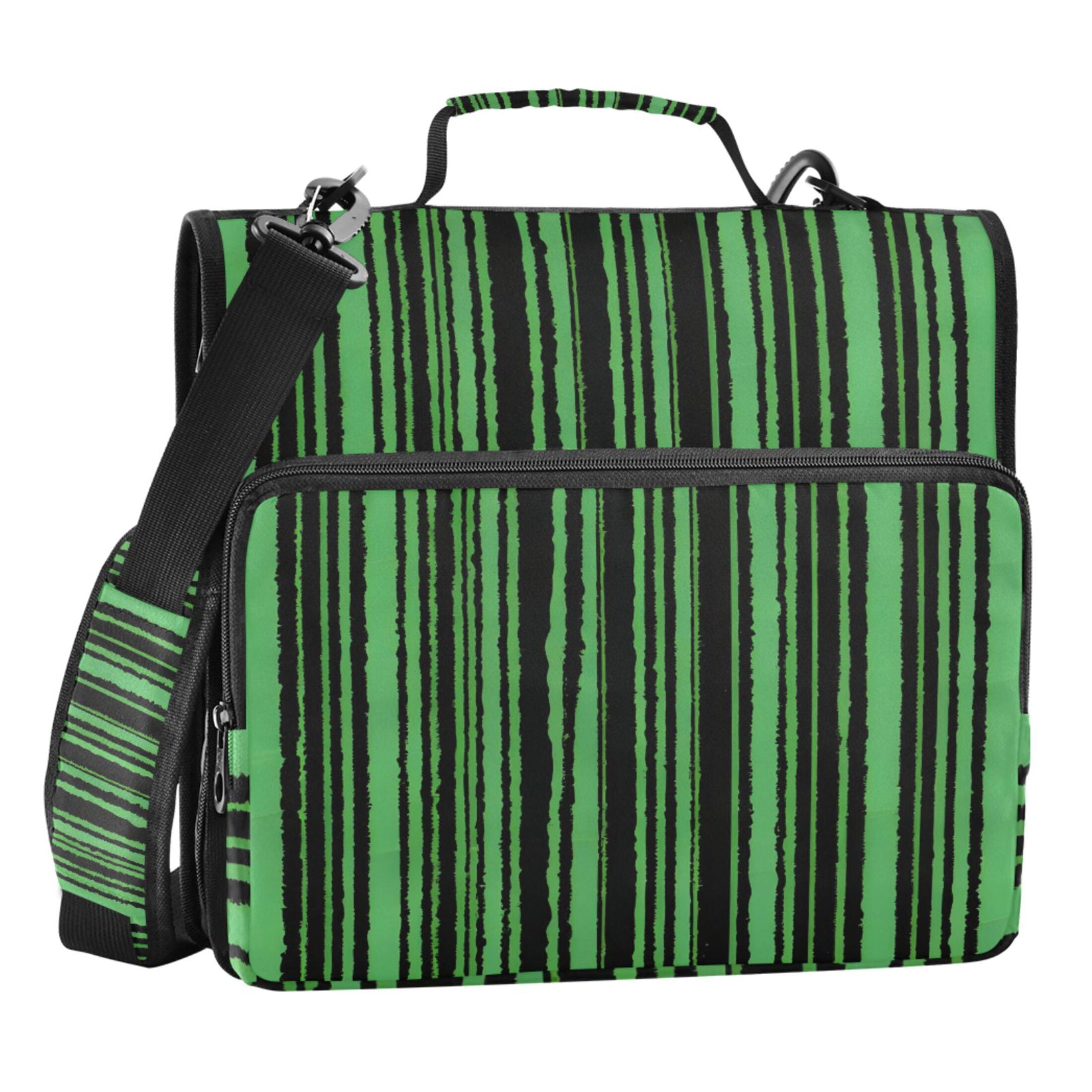 ALAZA Zipper Binder Watermelon Stripes 3 Ring Trapper Keeper File Folder Organizer Bag