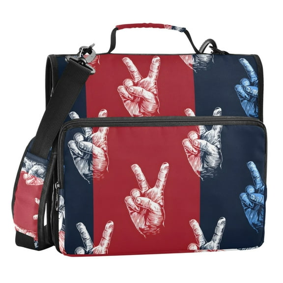 ALAZA Zipper Binder Winner Gesture 3 Ring Trapper Keeper File Folder Organizer Bag