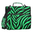 thumbnail image 1 of ALAZA Zipper Binder Zebra Stripes Green 3 Ring Trapper Keeper File Folder Organizer Bag, 1 of 8