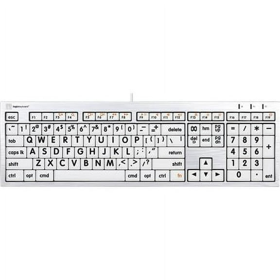 ALBA Large Print Mac Pro Keyboard (American English), Black on White