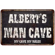 ALBERTS Man Cave Black Grunge Sign Home Decor Gift Cave Funny 108120004239
