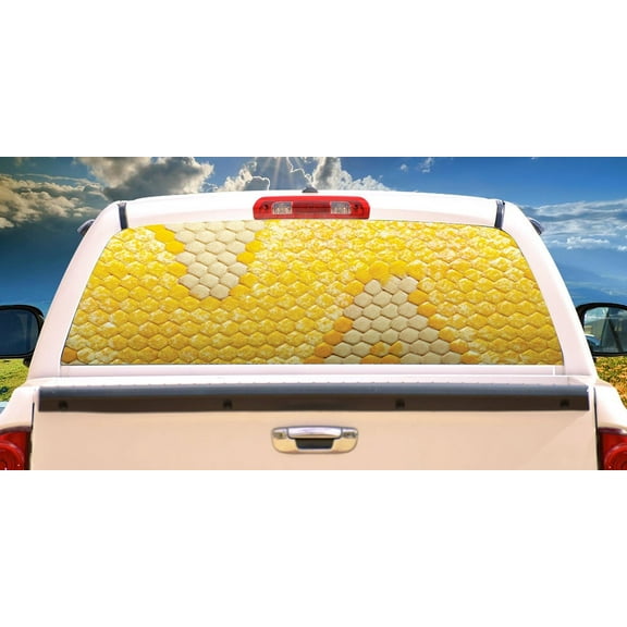 ALBINO PYTHON Rear Window Graphic truck view thru vinyl decal back