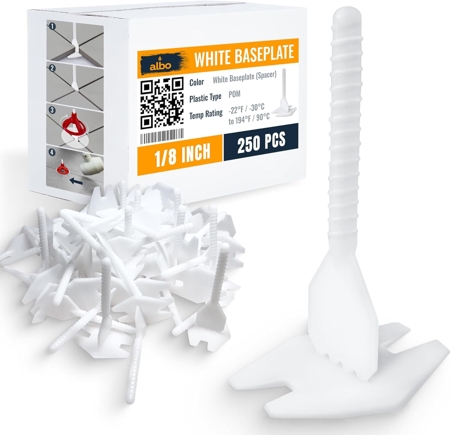 ALBO Tile Leveling System Base Plates 1/8