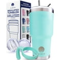 thumbnail image 1 of ALBOR - Insulated Tumbler - Coffee Mug with Handle, 2 Lids & More - 30 Oz, Seafoam, 1 of 7