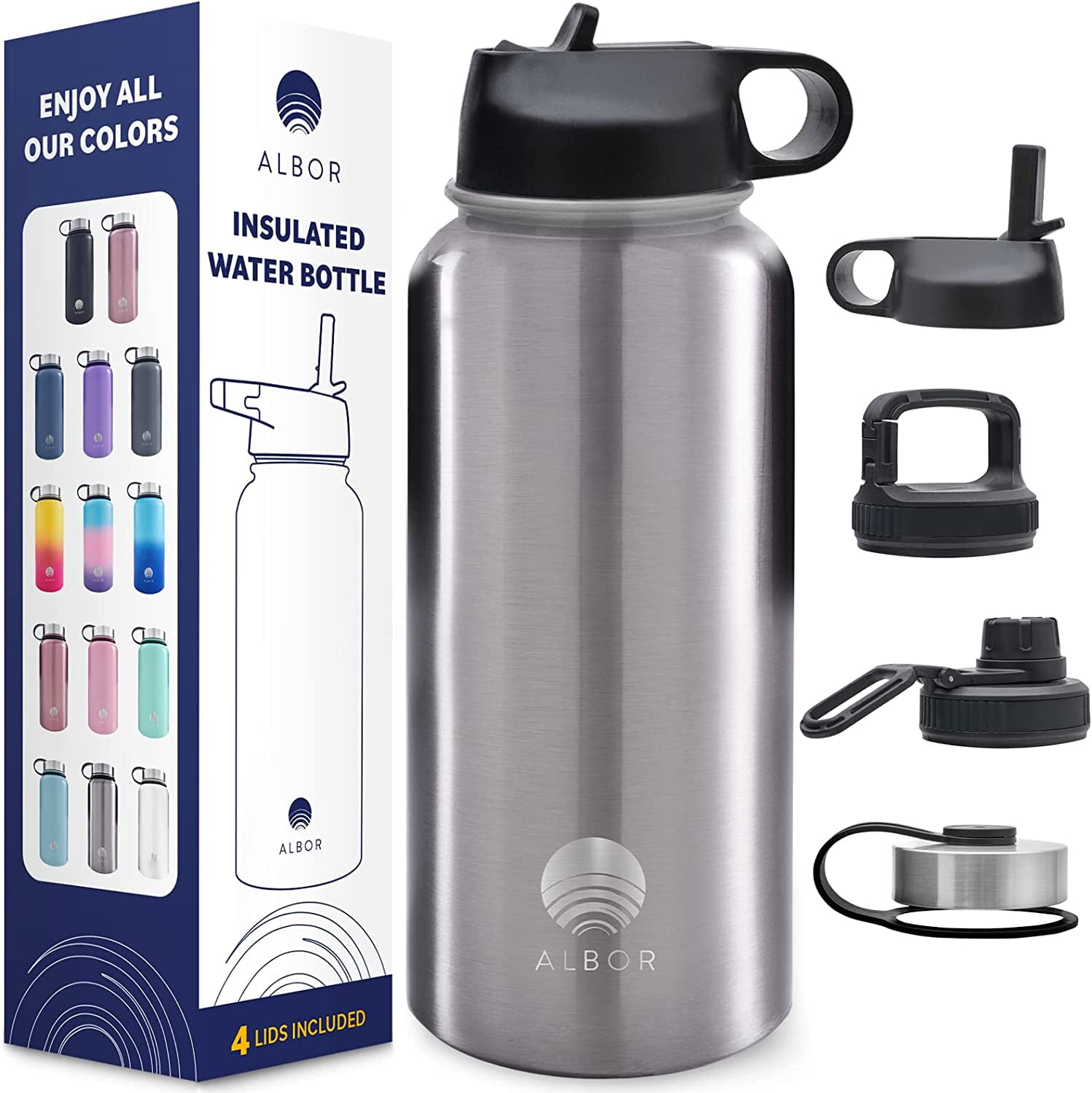 https://i5.walmartimages.com/seo/ALBOR-Insulated-Water-Bottle-with-Straw-and-4-Leak-Proof-Lids-Stainless-Steel-32-Oz-Stainless-Steel_5e20fab1-aea1-4501-aecc-04dcbf9b6239.f2a718afb87046618c146bf47728aedd.jpeg