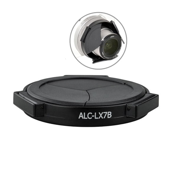 ALC LX7 Camera Auto Lens Caps for DMC-LX7/Leica D-Lux6 Self-Retaining Automatic Lens Protector Black Silver
