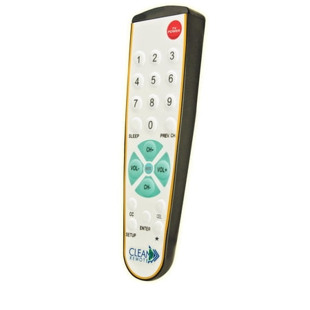 New Clean Remote Deluxe Big Button by ALCO, Universal TV Remote Control or TV + Cable Box - CR3BBCB-H