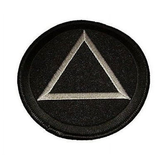 ALCOHOLICS ANONYMOUS SYMBOL AA PATCH TRIANGLE 12 TWELVE STEP SOBRIETY