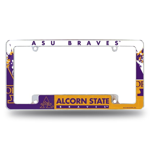 ALCORN STATE ALL OVER CHROME FRAME