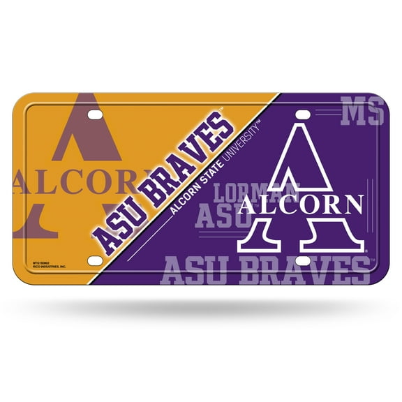 ALCORN STATE METAL AUTO TAG