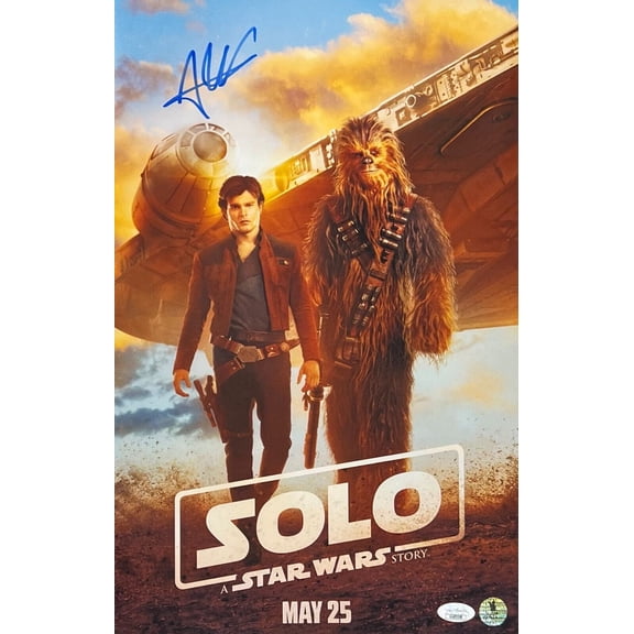ALDEN EHRENREICH Signed Autographed SOLO 11x17 Photo JSA Authenticated Star Wars