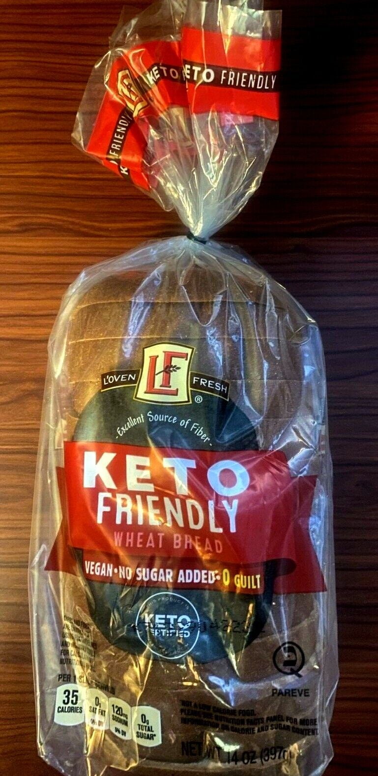 ALDI L’OVEN FRESH Keto Friendly WHEAT Bread ZERO Net Carbs VEGAN 1 Loaf