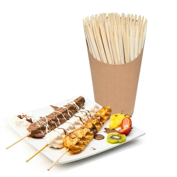 ALDKitchen Bamboo Sticks | 5.5-inch | Wooden Skewers for Corn Dogs, Candy Apples, etc.