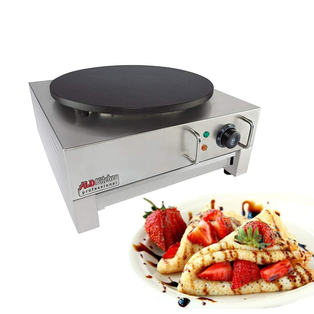 ALDKitchen Crepe Maker Commercial | Electric Pancake Maker | Nonstick 16 Plate | 110V