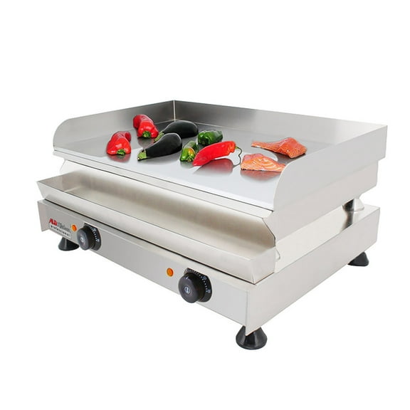 ALDKitchen Flat Top Griddle | Teppanyaki Grill with Three Thermostats | No Plug | Cooking Surface (21.65" x 15.75")