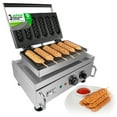 thumbnail image 1 of ALDKitchen Hotdog Waffle Maker Commercial | Corn Dog Waffle Maker | 6 PCS | Hotdog Waffles on a Stick | Stainless Steel, 1 of 9