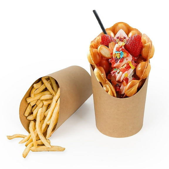 ALDKitchen Paper Bowls | Disposable Brown Paper Cups | 50 PCS