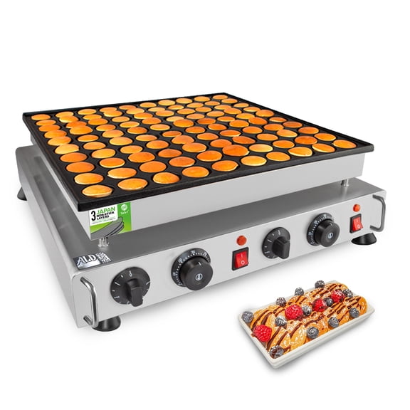 ALDKitchen Poffertjes Maker | Dutch Mini Pancakes | Poffertjes Baking Machine | 100 pcs | Single | 110V