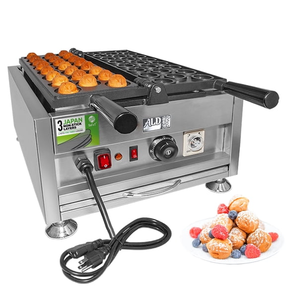 ALDKitchen Walnut-Shape Waffle Maker | Stuffed Waffle Iron | 23 Nut Waffles | 110V