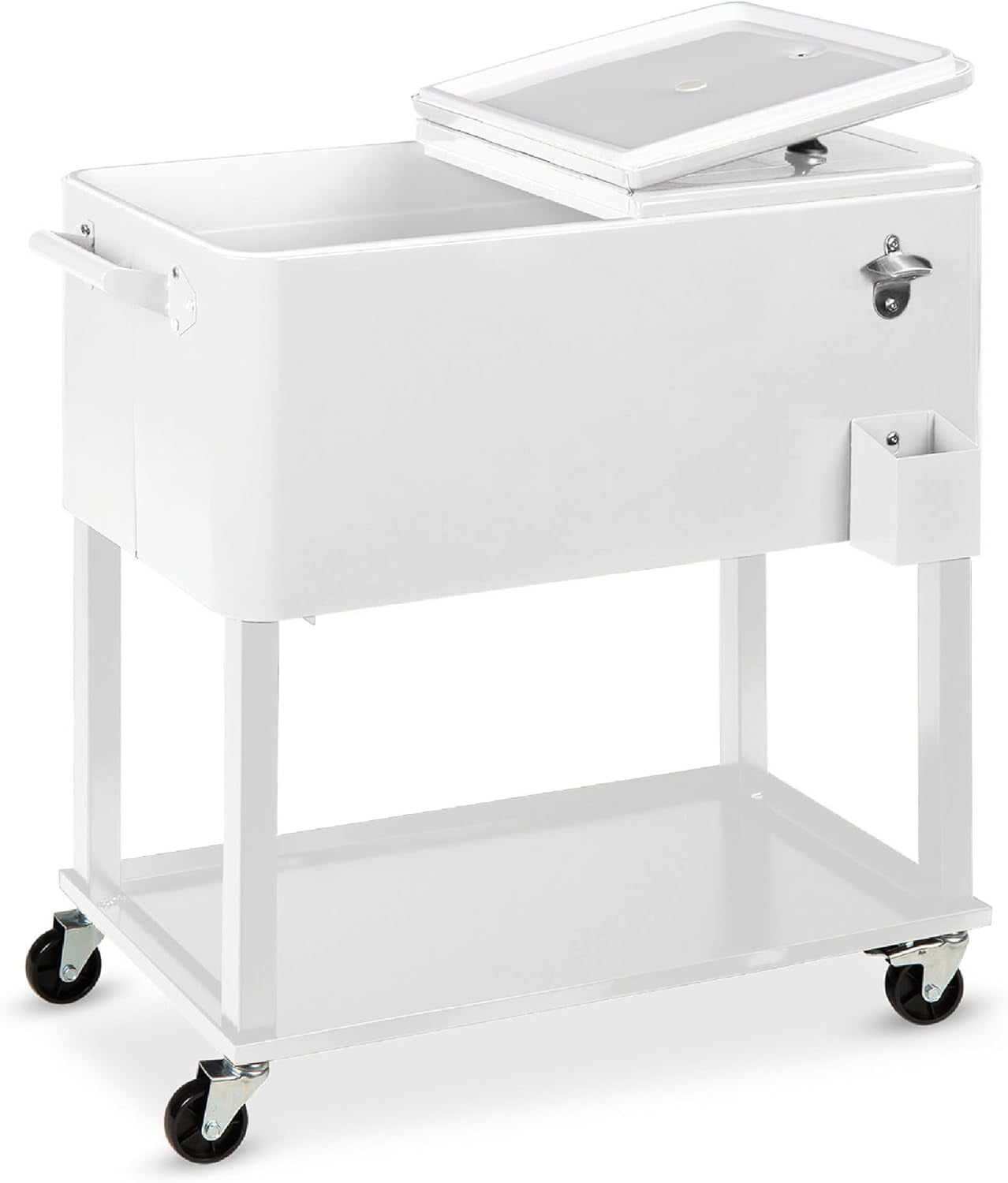 ALDOBF 80-Quart Outdoor Rolling Cooler Cart with Ice Chest – Steel ...