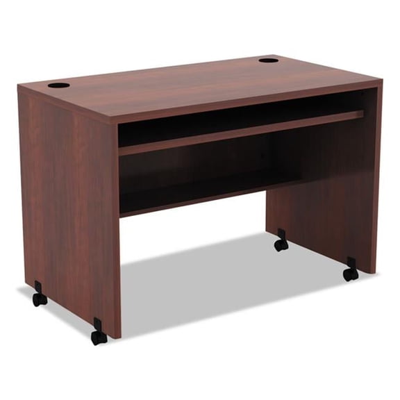 ALE 42 x 24 in. Valencia Series Mobile Workstation Desk - Medium Cherry