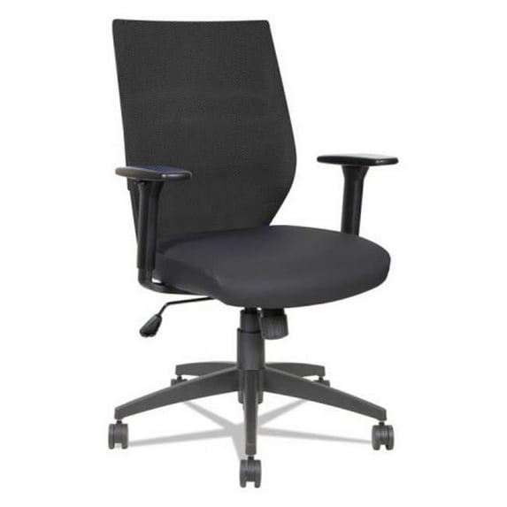 ALE EB-T Series Syncho Mid-Back Flip-Arm Chair, Black