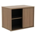 thumbnail image 1 of ALE Open Office Low Storage Cabinet Credenza - Walnut, 1 of 1