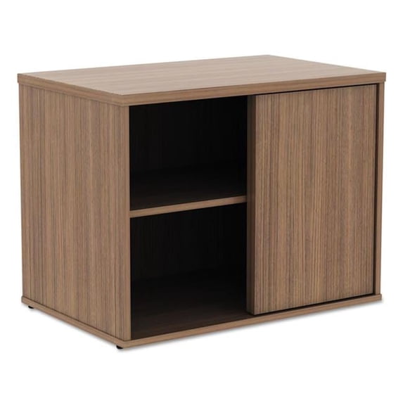 ALE Open Office Low Storage Cabinet Credenza - Walnut