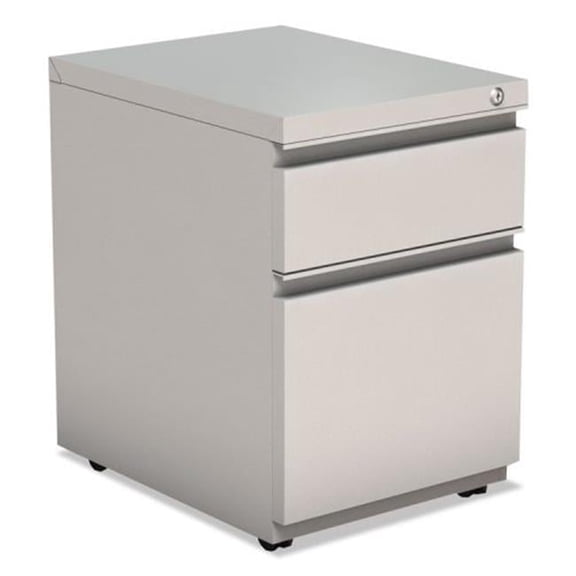 ALE Two-Drawer Metal Pedestal File with Full Length Pull, Gray
