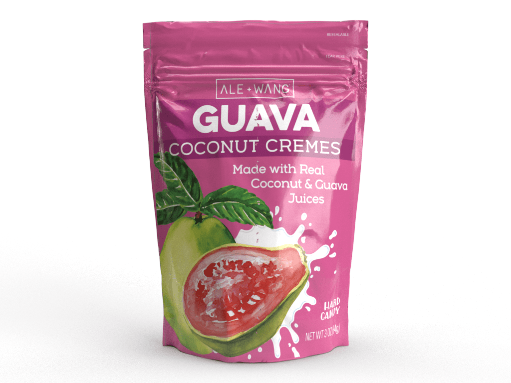 ALE + WANG Guava Coconut Cremes Hard Candy | Made with Natural Guava Juice and 100% Pure Coconut Milk | Great Alternative to Chocolate, Caramel, and Toffee (1-Pack)