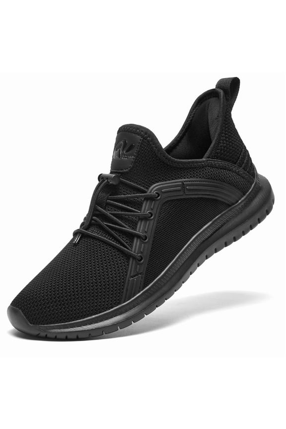 Womens Tennis Shoes,Energycloud Comfort Slip On Fashion Sneakers Slip On Tennis Shoes,ALL Black,Size 8