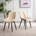 thumbnail image 1 of ALEAVIC Modern Elegant PU Leather Mesh Dining Chair, Set of 2, White, 1 of 10