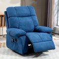 thumbnail image 1 of ALEAVIC Recliner Chair with Heat and Massage, Manual Recliner Chairs for Adults, Blue, 1 of 8