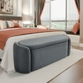 thumbnail image 1 of ALEAVIC Storage Ottoman 45.08 Inches Upholstered Fabric Bench for Living Room, Bedroom End of Bed Bench, 1 of 5