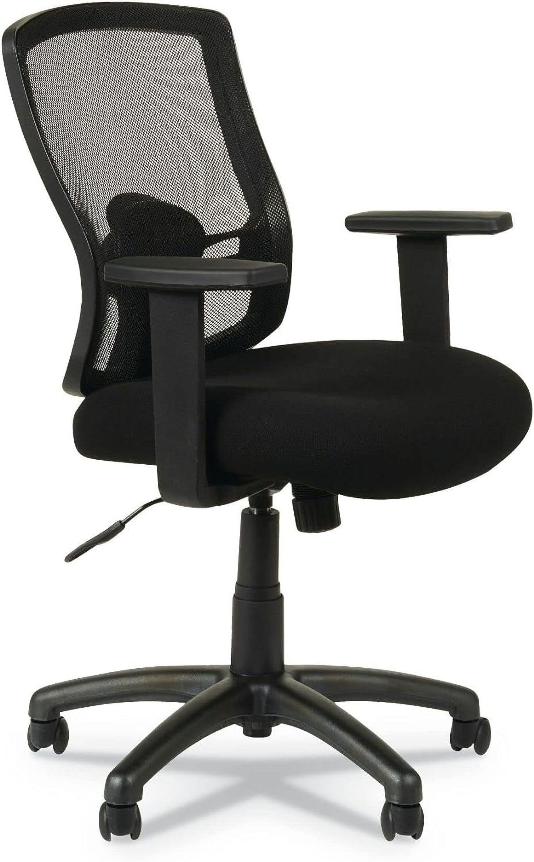 ErgoFlex Mesh Mid-Back Swivel Office Chair with Lumbar Support, Black