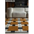 thumbnail image 1 of ALEF HOME Modern Rug Tufted Multicolor Grid Area Rug, 4' x 6', Quick Dry, 1 of 5