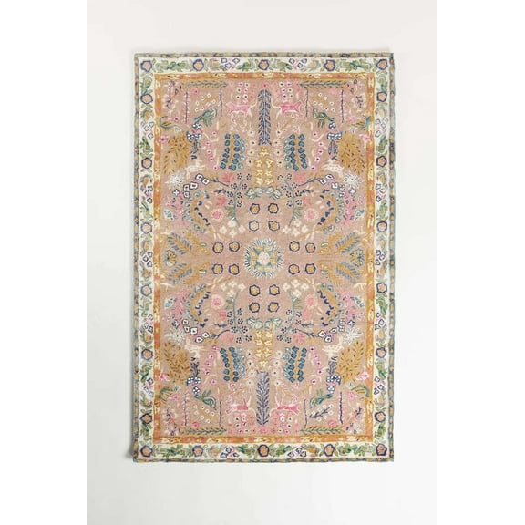 ALEF HOME Art Deco Tufted Multicolor Quick Dry Area Rug, 5x8 ft