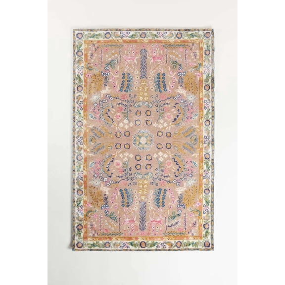 6×9 Ft Hand Tufted Wool Area Rug Art Deco Geometric Pattern | Soft Cozy Plush Pile Carpet For Living Room Bedroom Kids Playroom Western Home Decor | Multicolor