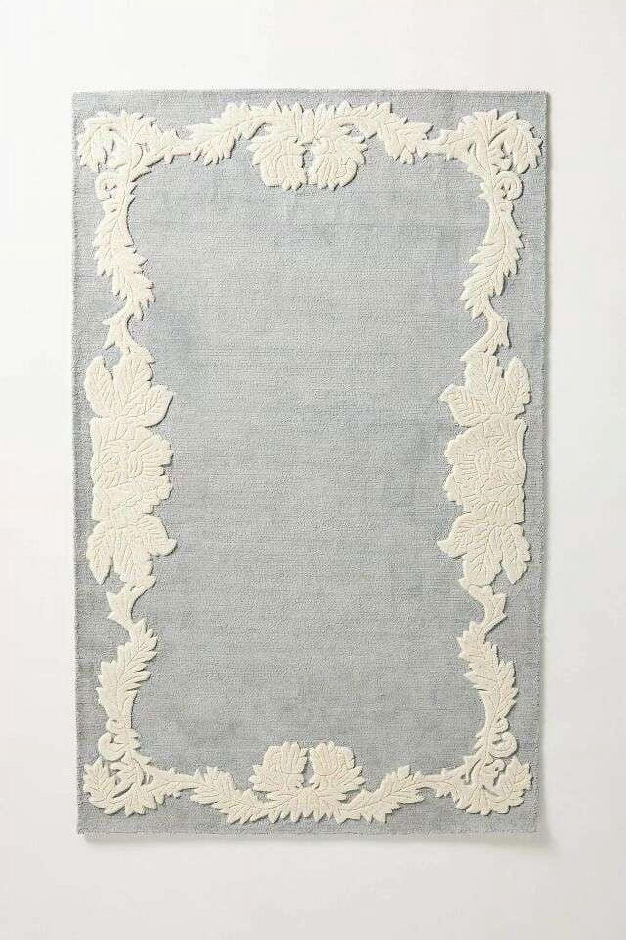 ALEF HOME Alessia Collection Handmade Tufted Area Rug, Gray Floral, 10 ...